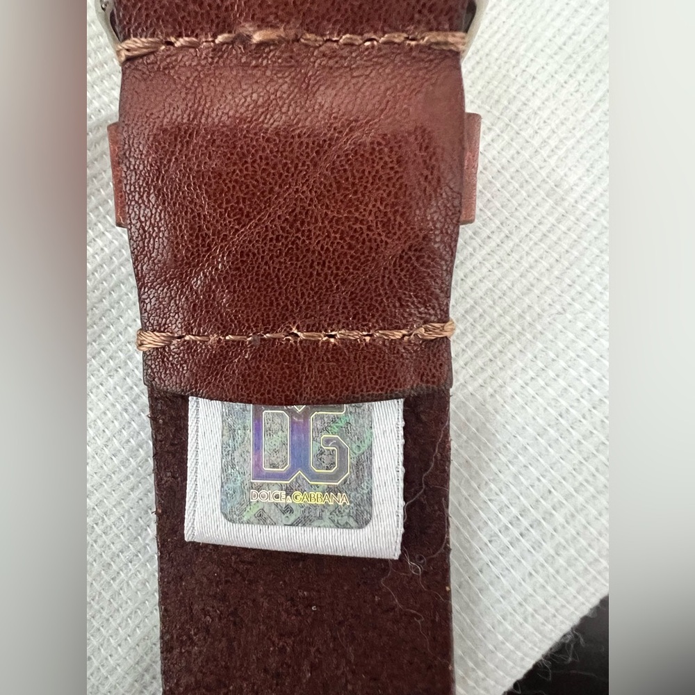Dolce & Gabbana Vintage Brown Leather Belt - Picture 6 of 9